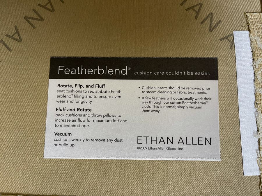 Pair Of Ethan Allen Featherblend Armchairs With Nailhead Trim 41W X 40D X 36H - Client's La Jolla Home Was Featured In San Diego Home/Garden Lifestyles Annual Remodeling Issue And These Were Pictured In Magazine - Retails $8,000 [Photo 11]