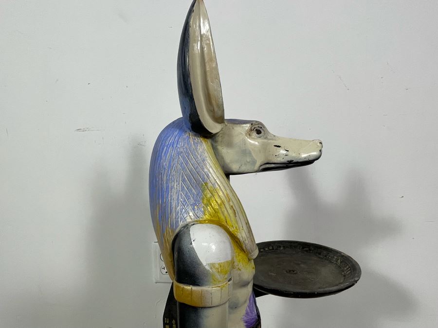 Egyptian Figure With Tray Hand Painted By Artist Joan Lohrey - Toscano Design 12W X 18D X 35H [Photo 10]