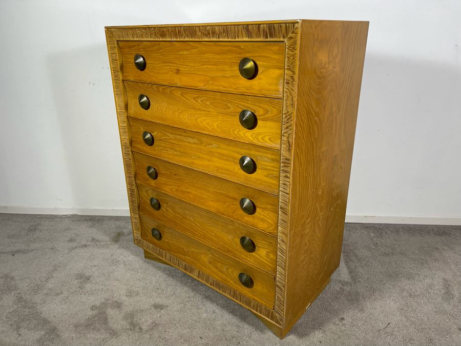 Paul Frankl Mid-Century Modern Chest Of Drawers Dresser For Brown-Saltman 6 Drawers [Photo 5]