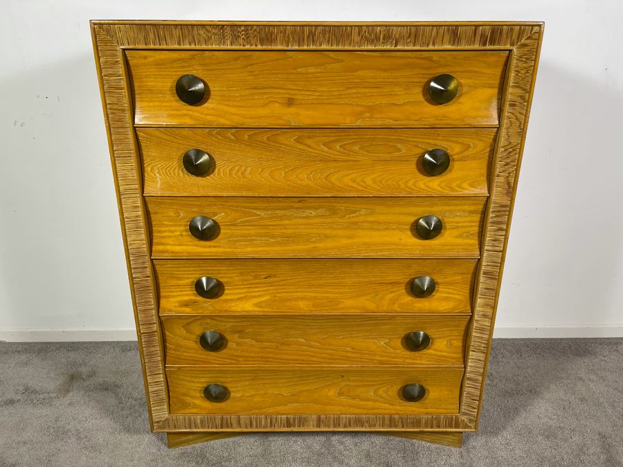 Paul Frankl Mid-Century Modern Chest Of Drawers Dresser For Brown-Saltman 6 Drawers [Photo 1]