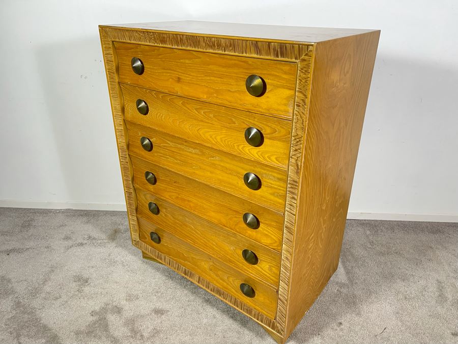 Paul Frankl Mid-Century Modern Chest Of Drawers Dresser For Brown-Saltman 6 Drawers [Photo 9]