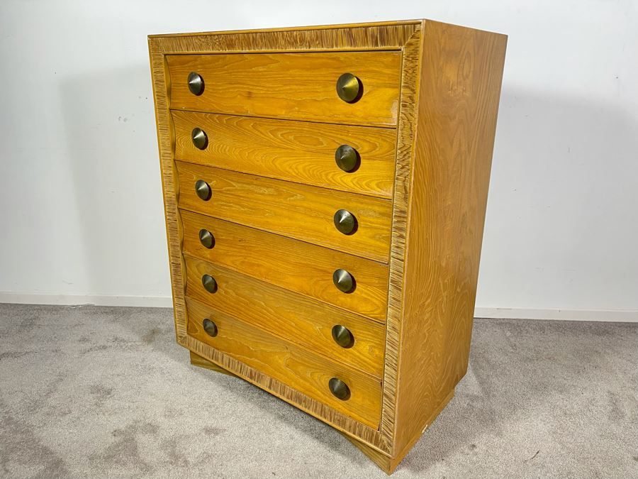 Paul Frankl Mid-Century Modern Chest Of Drawers Dresser For Brown-Saltman 6 Drawers [Photo 7]