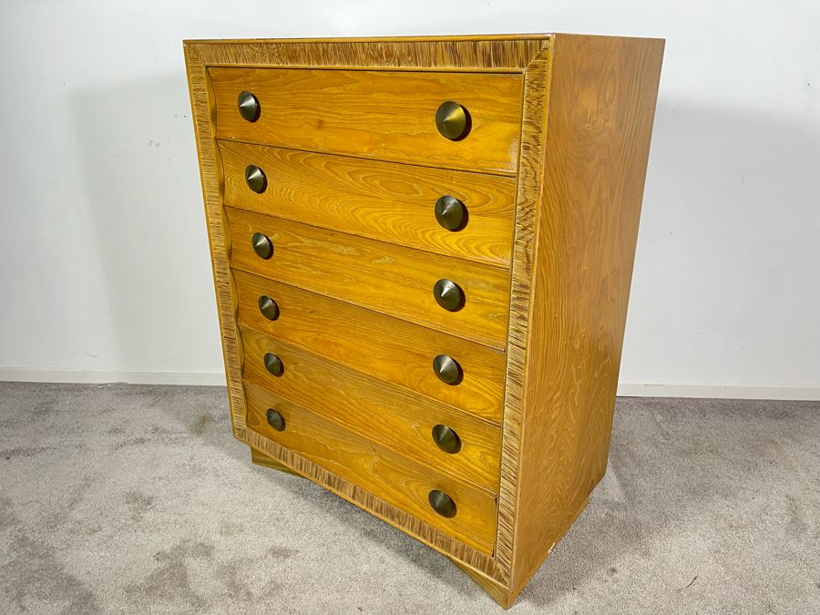 Paul Frankl Mid-Century Modern Chest Of Drawers Dresser For Brown-Saltman 6 Drawers [Photo 8]