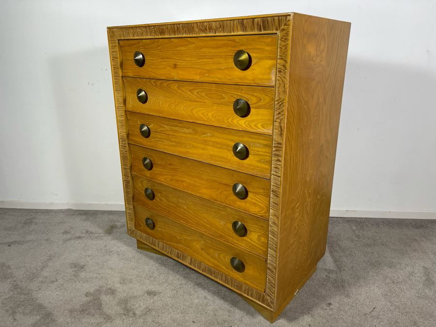 Paul Frankl Mid-Century Modern Chest Of Drawers Dresser For Brown-Saltman 6 Drawers [Photo 6]
