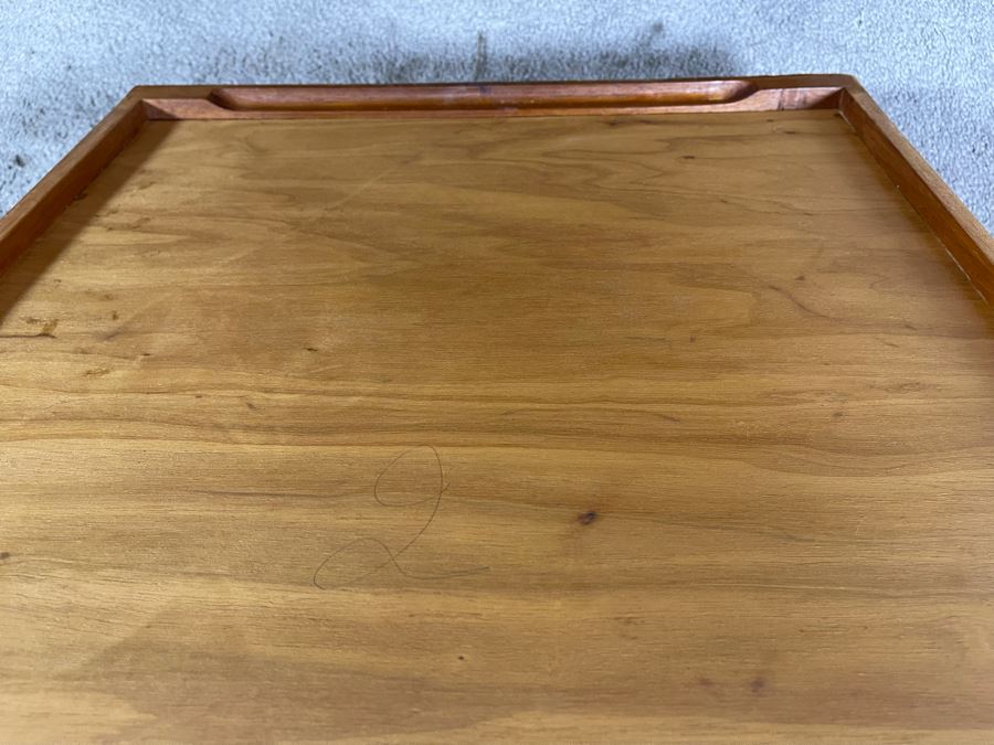 Pair Of Mid-Century Modern Veneered 8 Drawer Chest Of Drawers Dressers (Note Veneer is Chipped And Lifting On Drawers - See Photos) Each 39.5W X 18D X 35H [Photo 20]