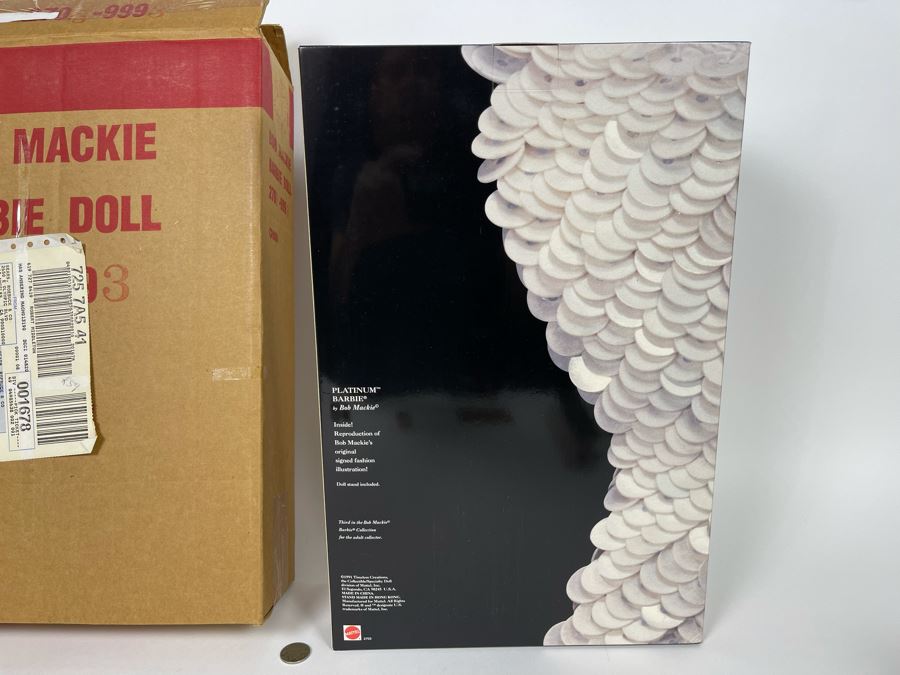 Platinum Barbie Doll By Bob Mackie Third In The Bob Mackie Barbie Collection New In Box Mattel 1991 [Photo 5]