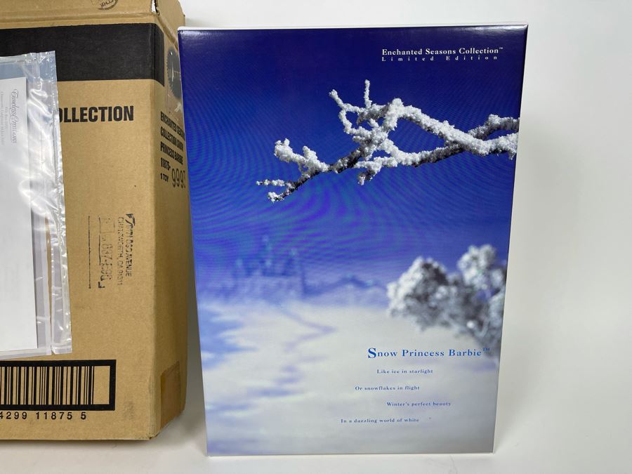 Snow Princess Barbie Enchanted Seasons Collections Winter Edition First In Series New In Box Mattel 1994 [Photo 3]