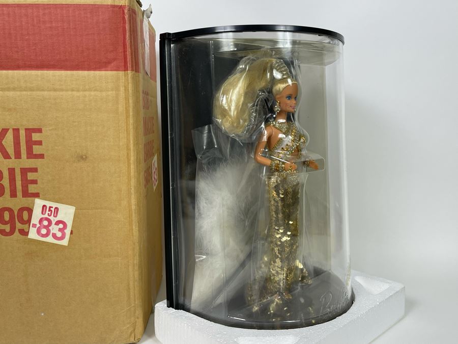 Gold Barbie Doll By Bob Mackie First In The Bob Mackie Barbie Collection With Box Mattel 1990 [Photo 7]