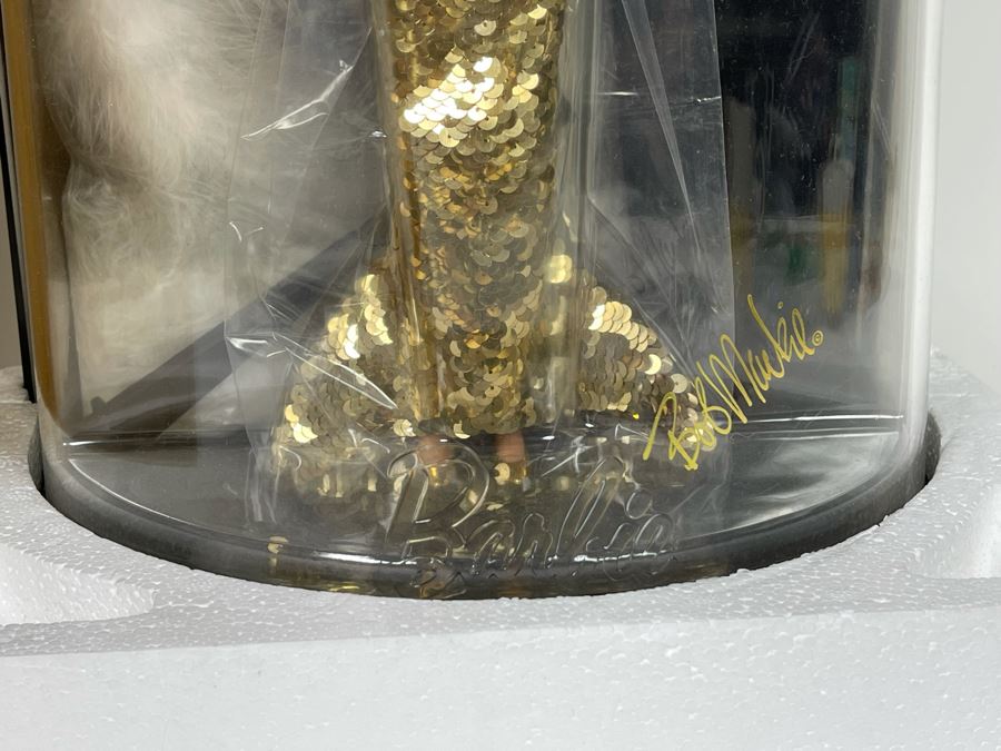 Gold Barbie Doll By Bob Mackie First In The Bob Mackie Barbie Collection With Box Mattel 1990 [Photo 6]