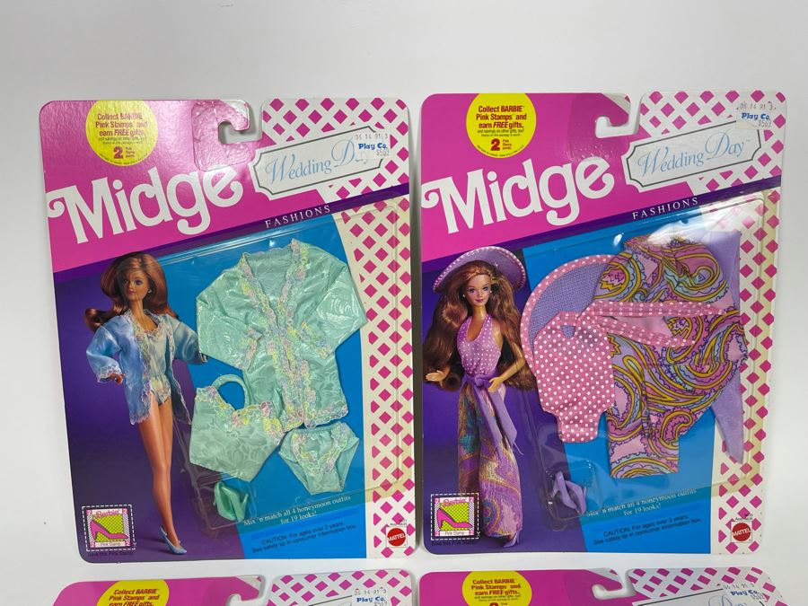 Set Of Four New Midge Wedding Day Barbie Clothes Mattel 1990 [Photo 8]