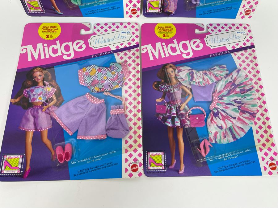 Set Of Four New Midge Wedding Day Barbie Clothes Mattel 1990 [Photo 9]