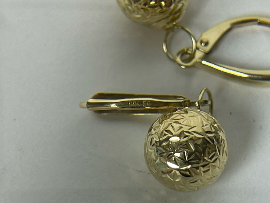 14K Gold Earrings 1.3g [Photo 5]