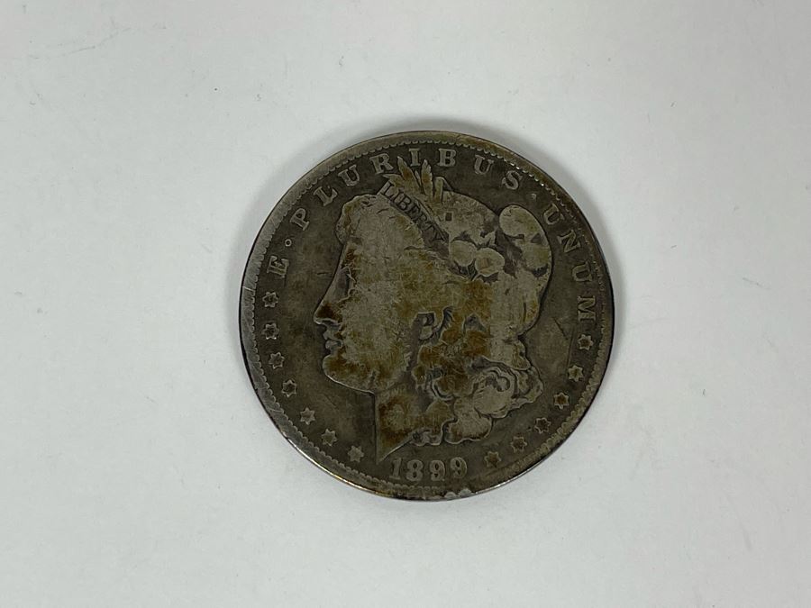 Antique 1899 U.S. Silver Morgan Dollar 25.8g [Photo 3]