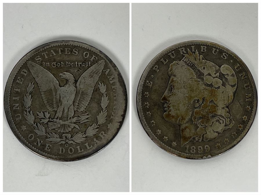 Antique 1899 U.S. Silver Morgan Dollar 25.8g [Photo 1]