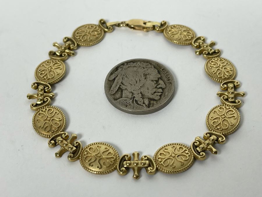 10K Gold 7' Bracelet 6.4g [Photo 3]