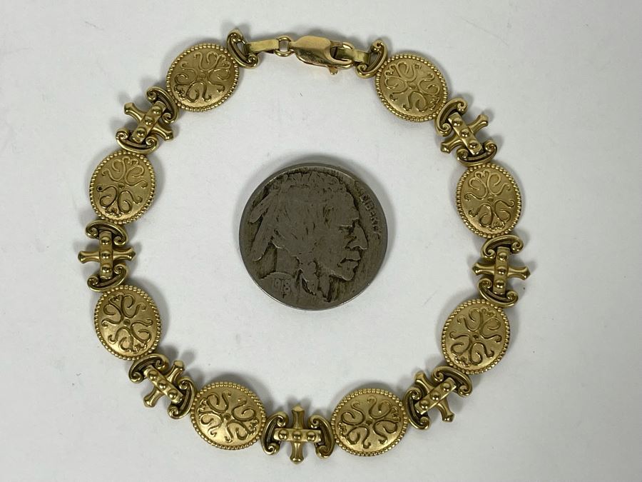 10K Gold 7' Bracelet 6.4g [Photo 4]