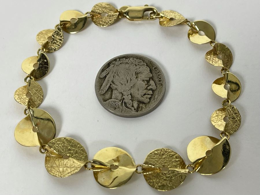 14K Gold Bracelet 7'L 5.3g [Photo 2]