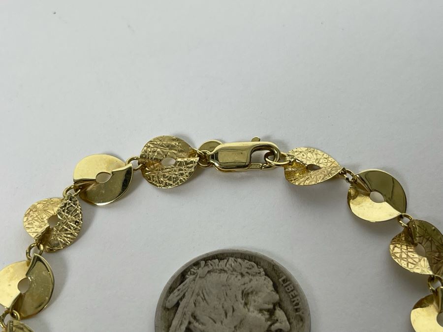 14K Gold Bracelet 7'L 5.3g [Photo 7]
