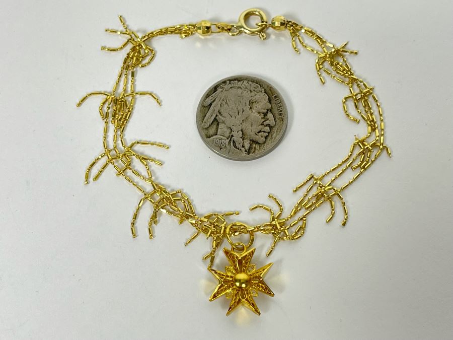 14K Gold Bracelet 7'L 5g [Photo 2]