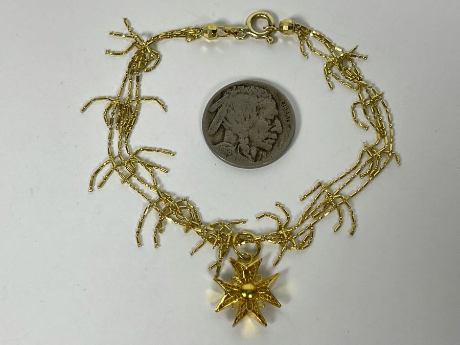 14K Gold Bracelet 7'L 5g [Photo 3]