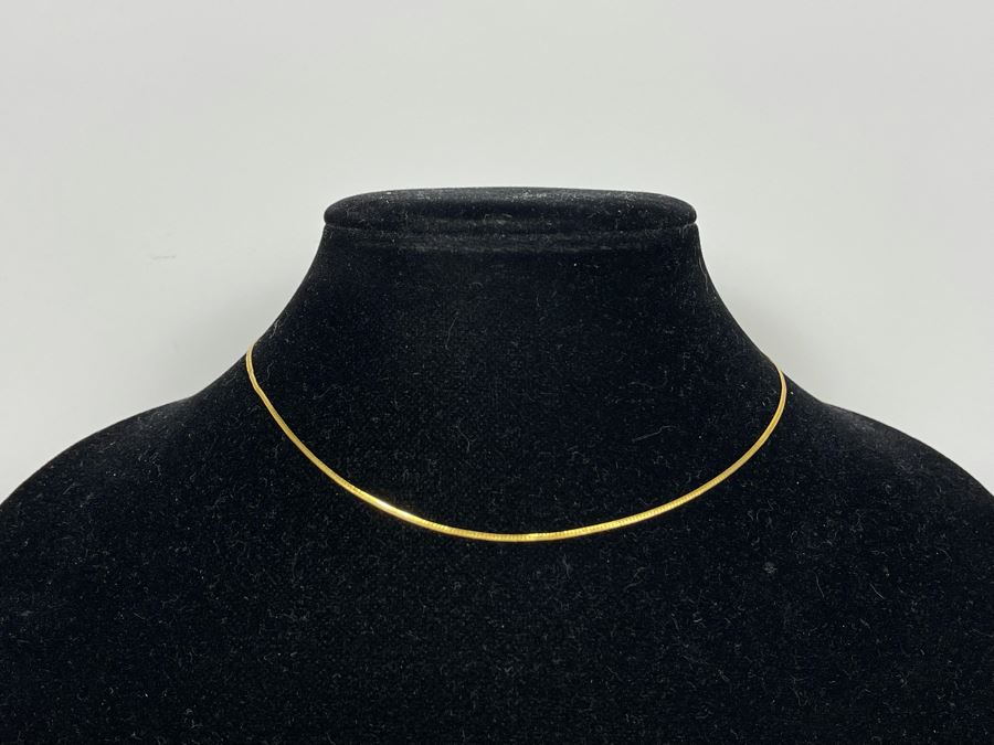 14K Gold Herringbone 16' Necklace 1.8g [Photo 3]
