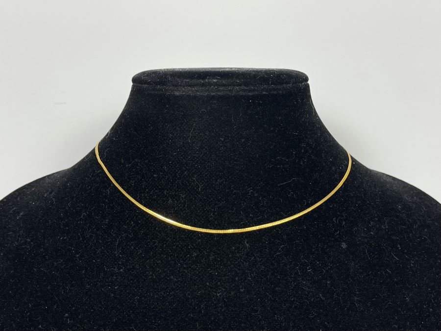 14K Gold Herringbone 16' Necklace 1.8g [Photo 2]