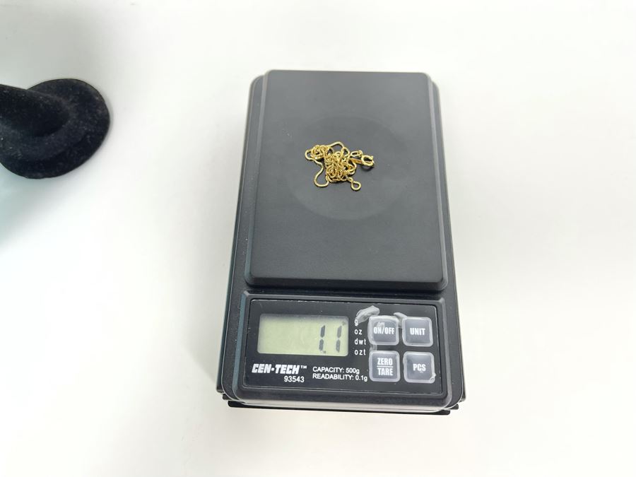 14K Gold Italian Milor Box Chain Necklace 18'L 1.1g [Photo 7]