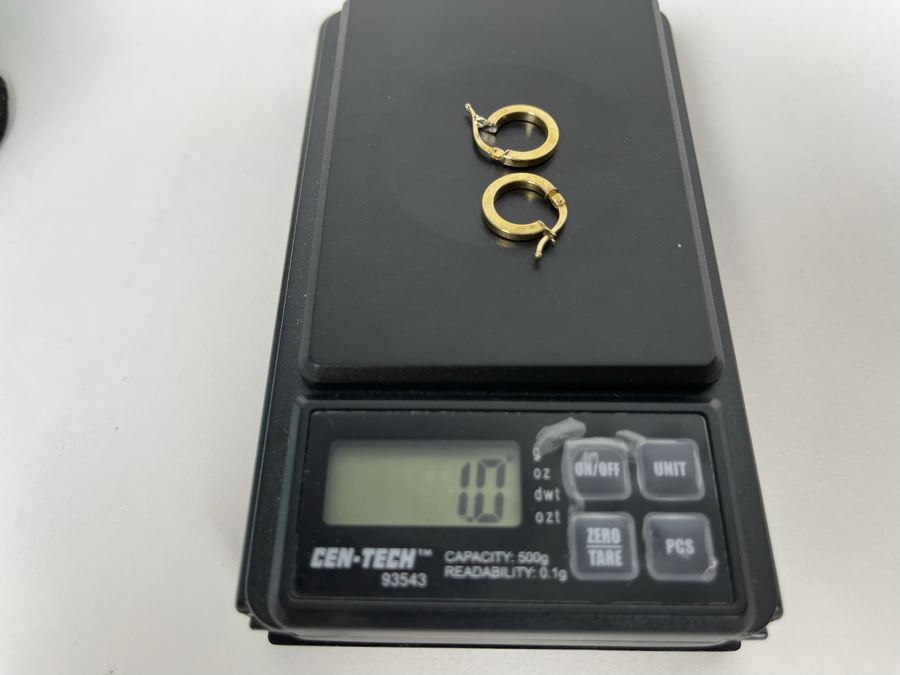 14K Gold Italian Earrings 1g [Photo 8]