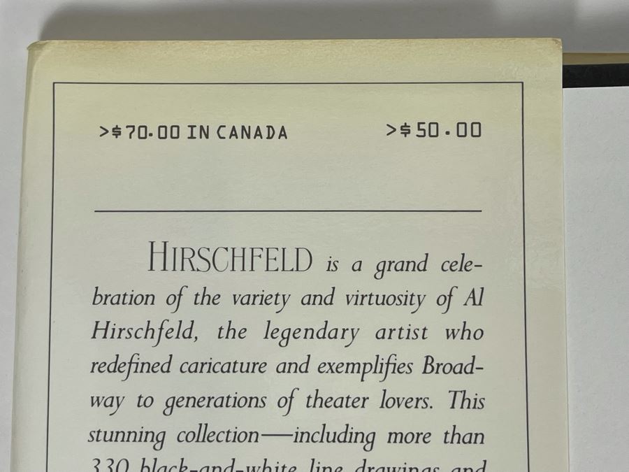 Hirschfeld Artwork Book: Art And Recollections From Eight Decades - Retailed $50 [Photo 3]
