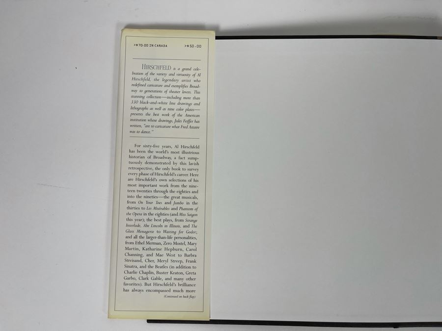 Hirschfeld Artwork Book: Art And Recollections From Eight Decades - Retailed $50 [Photo 2]