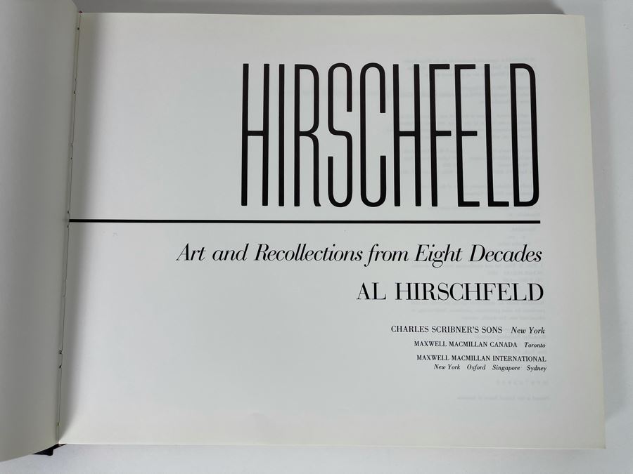 Hirschfeld Artwork Book: Art And Recollections From Eight Decades - Retailed $50 [Photo 4]