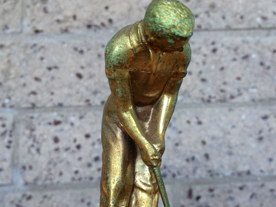 1958 Golfer Trophy Lanshire Clock Convair Golf Club 2nd Place [Photo 8]