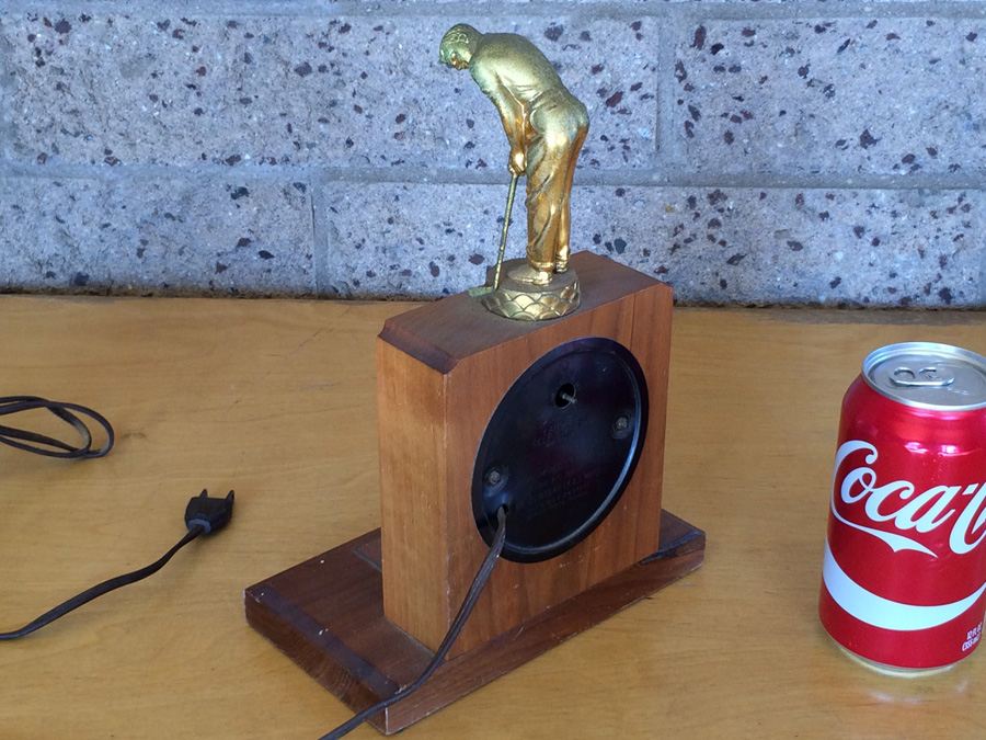 1958 Golfer Trophy Lanshire Clock Convair Golf Club 2nd Place [Photo 14]