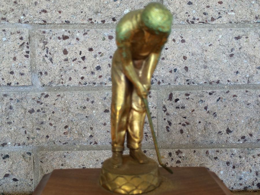 1958 Golfer Trophy Lanshire Clock Convair Golf Club 2nd Place [Photo 9]