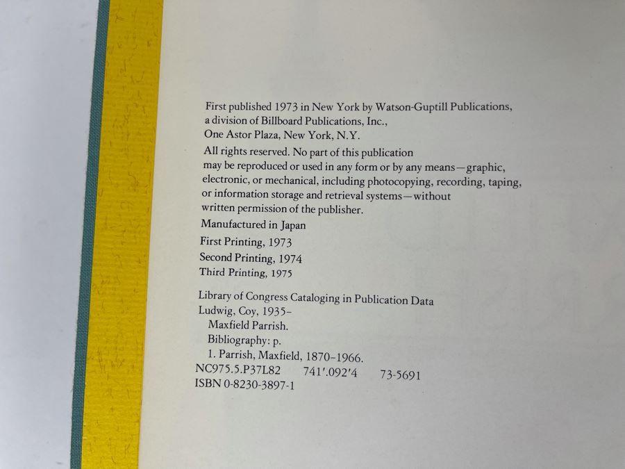 Third Printing Maxfield Parrish Artwork Book [Photo 4]