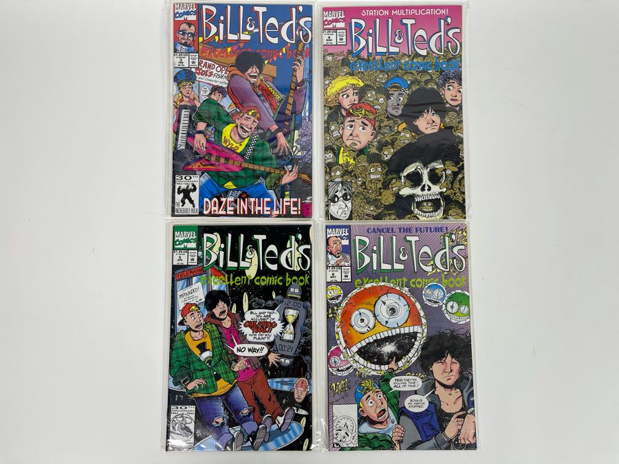 Bill & Ted's Excellent Comic Books #3,4,5,6 Marvel Comics [Photo 1]