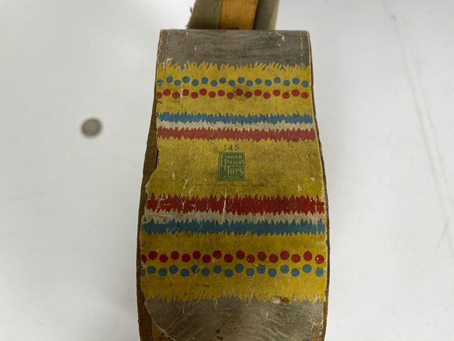 Vintage Fisher Price Toys Musical Elephant Pull Toy 145 12W X 4.5D X 7.5H [Photo 9]