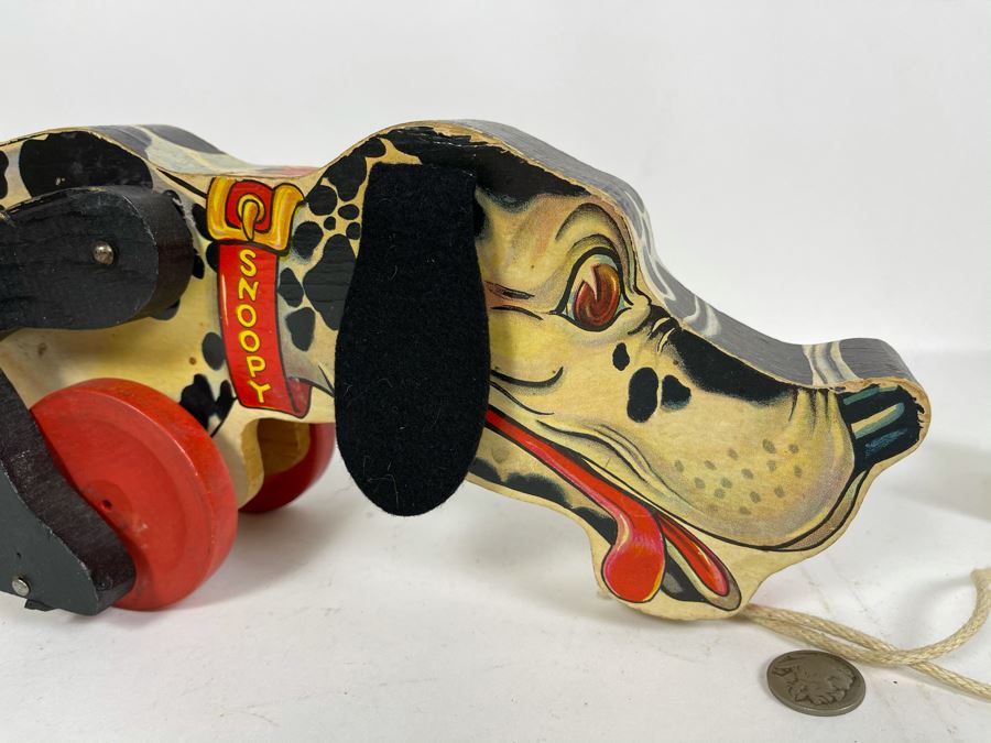 Vintage Fisher Price Toys Snoopy Dog Pull Toy 180 16W X 4.5D X 5.5H [Photo 3]