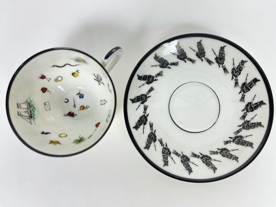 Rare Antique Collectible Petersyn Co. Fortune Telling Bone China Teacup And Saucer 1884-1909 Made By Moritz Zdekauer In Austria [Photo 15]