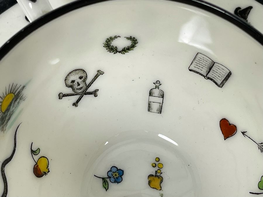 Rare Antique Collectible Petersyn Co. Fortune Telling Bone China Teacup And Saucer 1884-1909 Made By Moritz Zdekauer In Austria [Photo 6]
