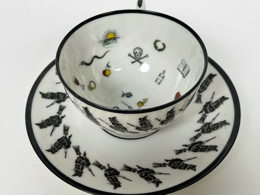 Rare Antique Collectible Petersyn Co. Fortune Telling Bone China Teacup And Saucer 1884-1909 Made By Moritz Zdekauer In Austria [Photo 16]