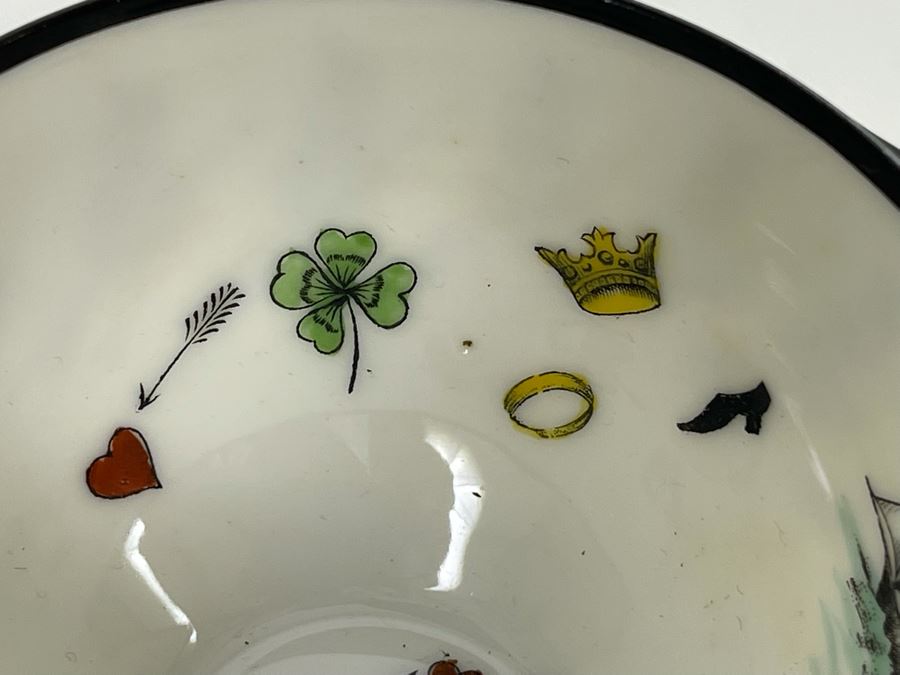 Rare Antique Collectible Petersyn Co. Fortune Telling Bone China Teacup And Saucer 1884-1909 Made By Moritz Zdekauer In Austria [Photo 7]