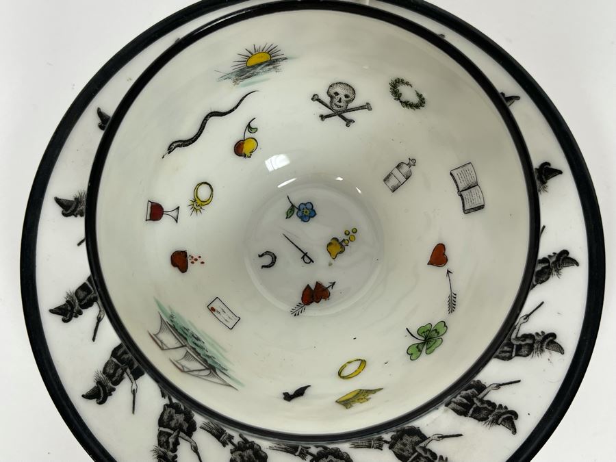 Rare Antique Collectible Petersyn Co. Fortune Telling Bone China Teacup And Saucer 1884-1909 Made By Moritz Zdekauer In Austria [Photo 19]