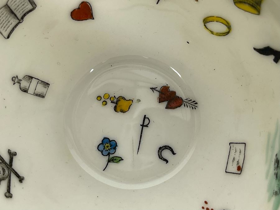 Rare Antique Collectible Petersyn Co. Fortune Telling Bone China Teacup And Saucer 1884-1909 Made By Moritz Zdekauer In Austria [Photo 8]