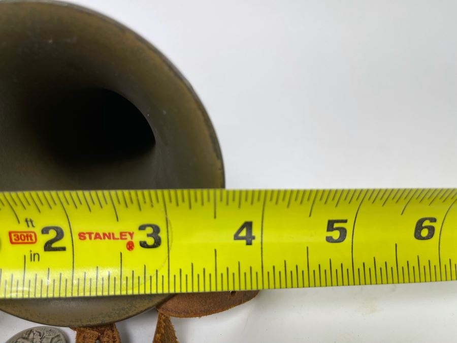 Antique WWI Military Bugle With Leather Strap 9.5L X 5.5H (Horn Is 3.5R) [Photo 19]