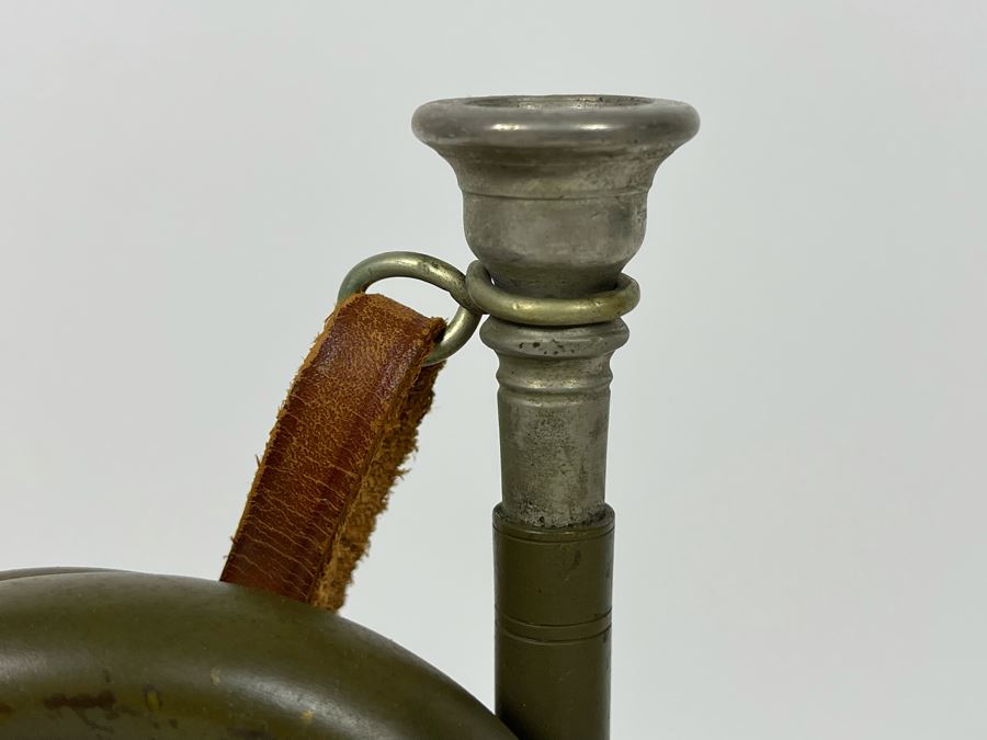 Antique WWI Military Bugle With Leather Strap 9.5L X 5.5H (Horn Is 3.5R) [Photo 12]