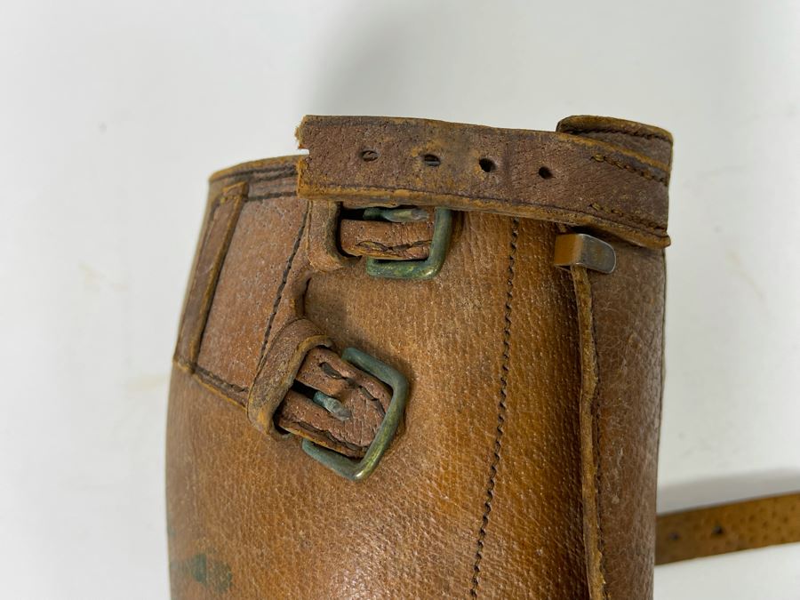 Antique WWI Soldier's Army Uniform With Infantry Jacket, Pants And Leather Shin Guards (One Leather Strap On Shin Guard Is Cut) [Photo 23]