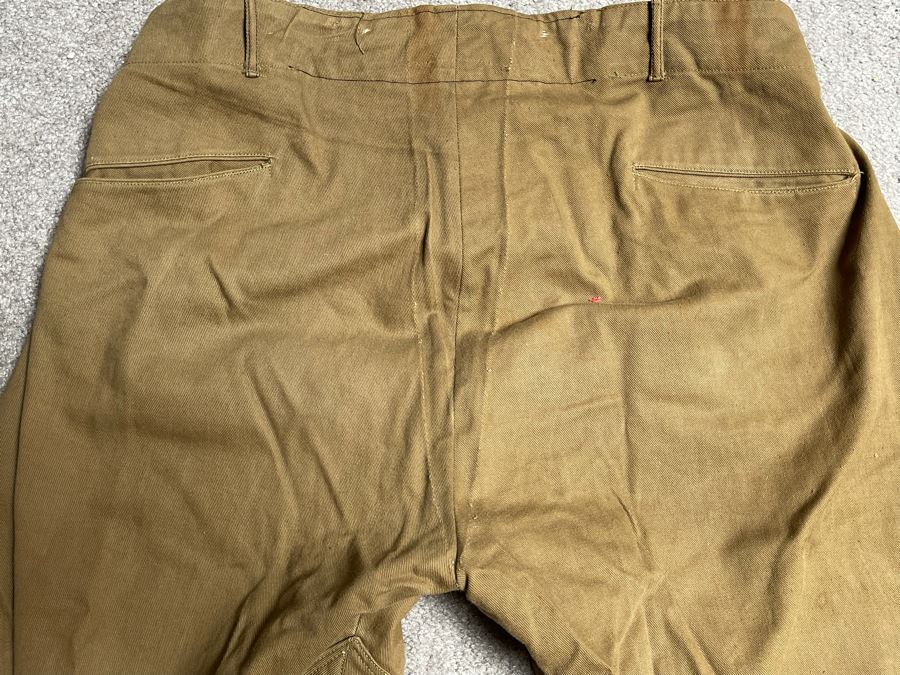 Antique WWI Soldier's Army Uniform With Infantry Jacket, Pants And Leather Shin Guards (One Leather Strap On Shin Guard Is Cut) [Photo 19]