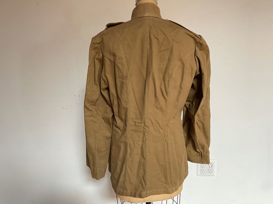 Antique WWI Soldier's Army Uniform With Infantry Jacket, Pants And Leather Shin Guards (One Leather Strap On Shin Guard Is Cut) [Photo 5]