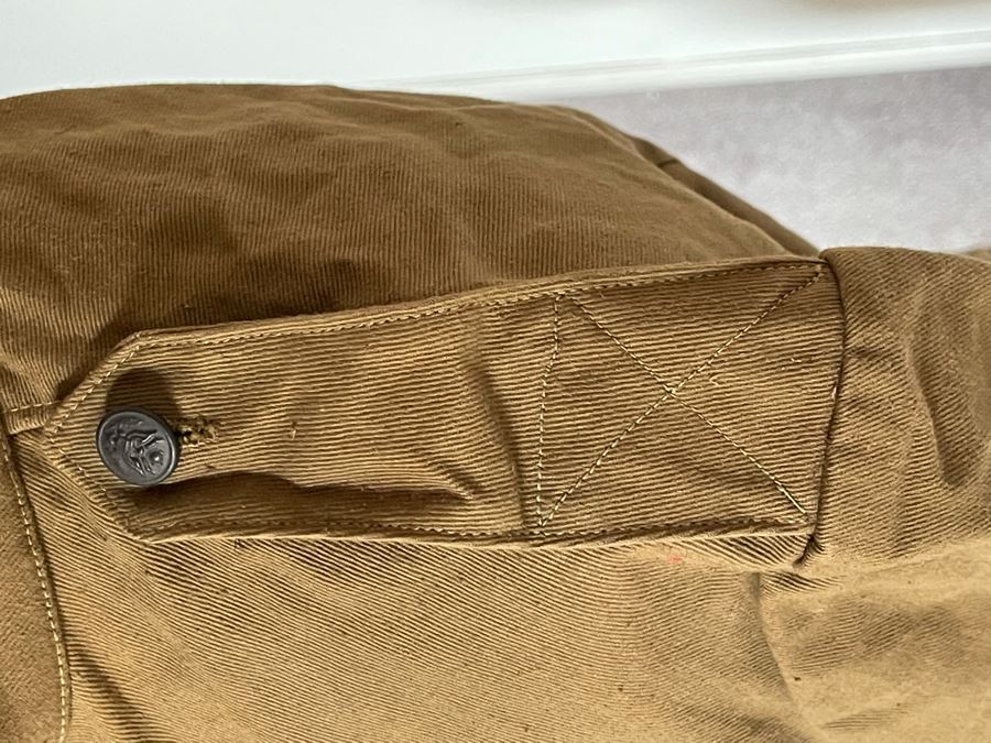 Antique WWI Soldier's Army Uniform With Infantry Jacket, Pants And Leather Shin Guards (One Leather Strap On Shin Guard Is Cut) [Photo 8]